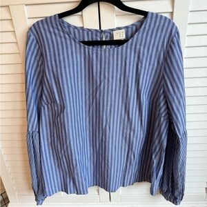 Blue Striped Women's Top